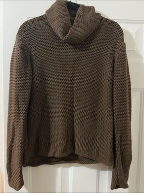 DKNY vintage Chocolate Brown Turtleneck Knit Sweater